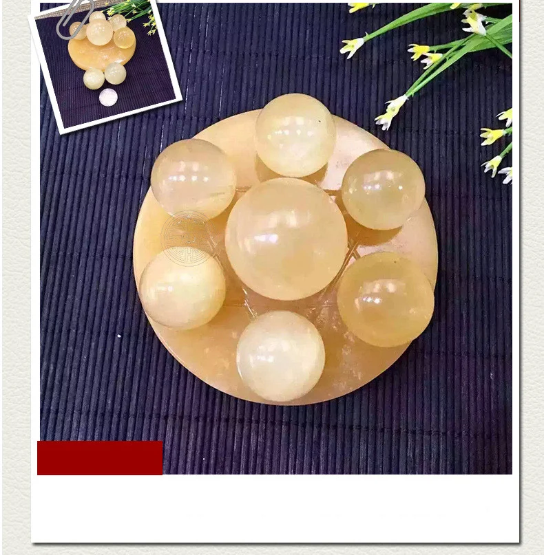 Ornements de réseau sept étoiles en boules de cristal colorées naturelles pour la décoration, la méditation, et l'harmonie.