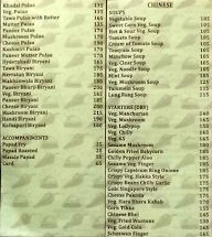 Hotel Vasanti Vilas menu 7