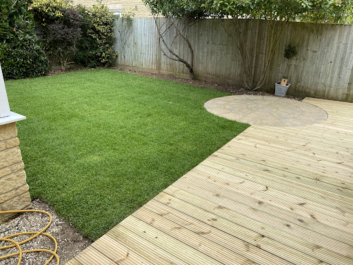 Including new lawn, new decking area, patio refurbishment 