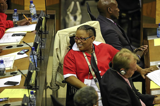 MPL Mandisa Mashego in the Gauteng legislature. She has been elected Gauteng EFF chairperson.