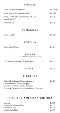 The Bar, Trident menu 2