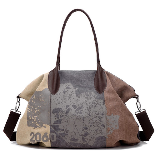 Title 4, Retro Stitching Contrast Color Ladies Canvas Sh...