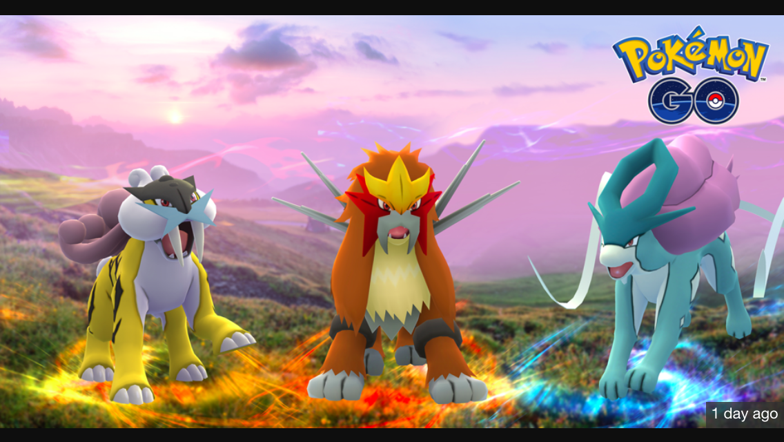 Wild Entei, Raikou and Suicune available during Johto Tour