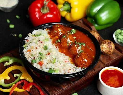 Veg Manchurian with Veg Fried Rice