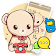 Yellow Cartoon Cute Bear Theme icon