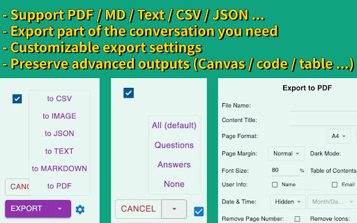 ChatGPT Exporter - ChatGPT to PDF, MD, and more