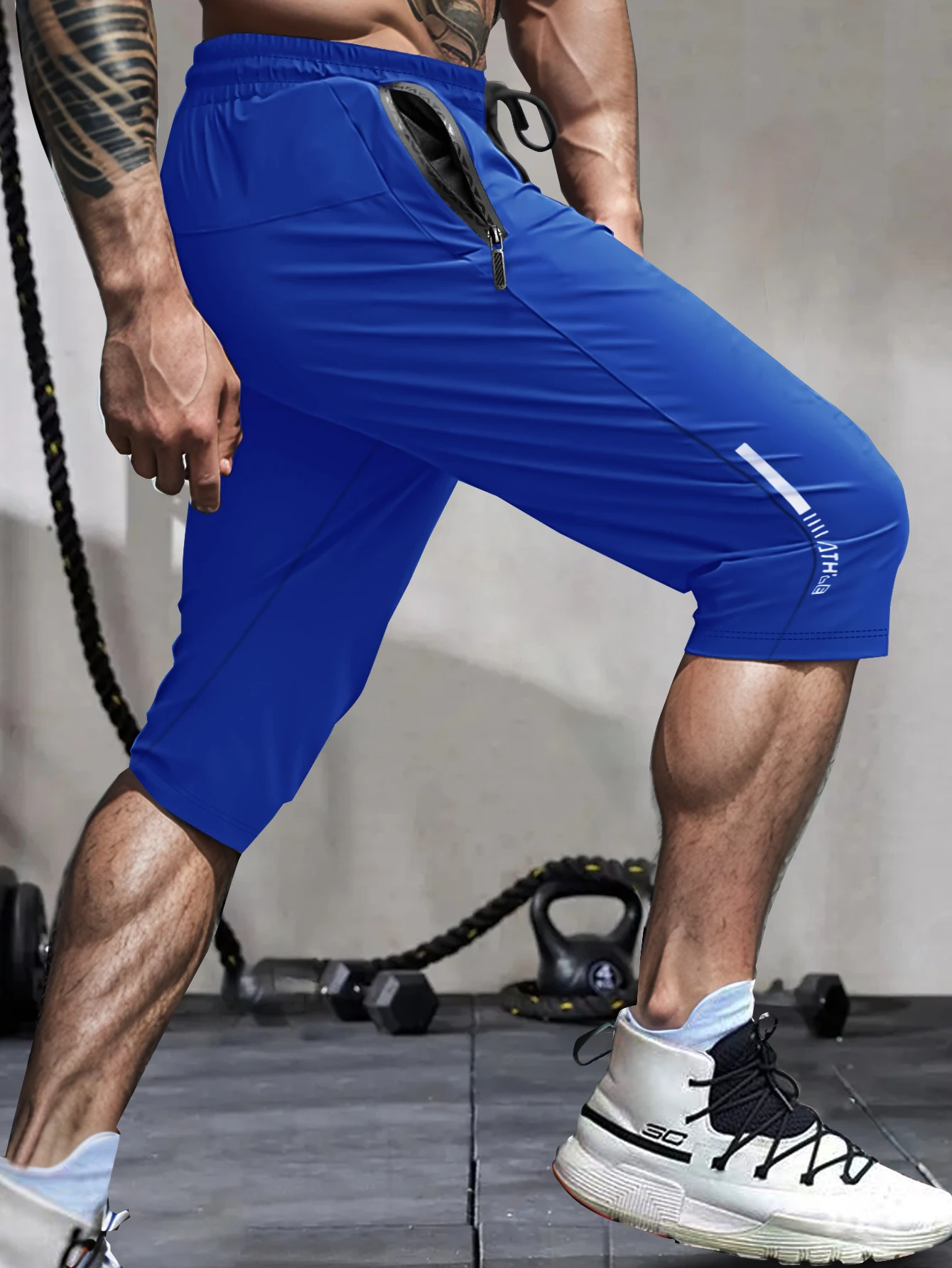 Title 10, Mens Ice Silk Sports Casual Pants Cropped Quic...
