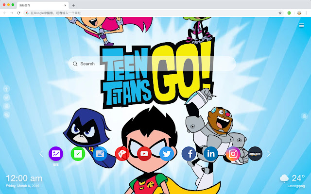 Teen Titan Hot Anime HD New Tabs Theme