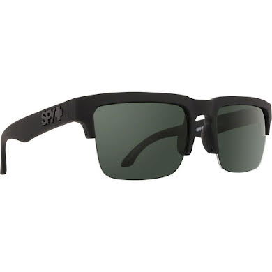 SPY  HELM 5050 Sunglasses - Soft Matte Black Happy Gray Green Polarized Lenses