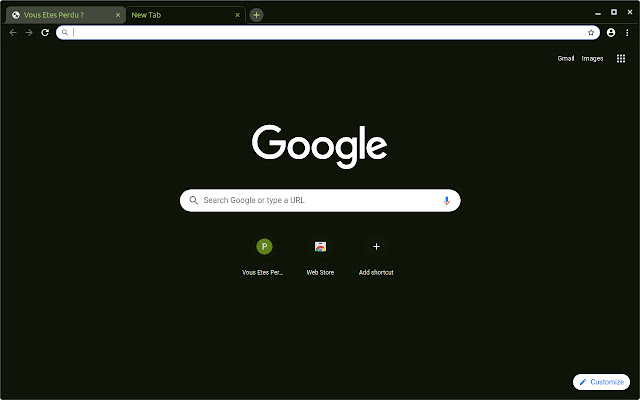 Sober dark green chrome extension