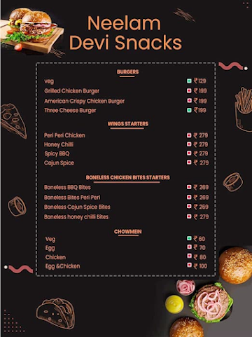 Neelam Devi Snacks menu 