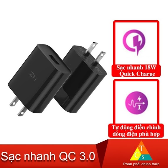 Củ Sạc Nhanh 18W Zmi Xiaomi Ha612 Cốc Sạc Nhanh Xiaomi