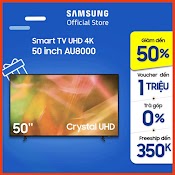 Smart Tivi Samsung Crystal Uhd 4K 50 Inch Ua50Au8000Kxxv - Miễn Phí Lắp Đặt ( Sale )