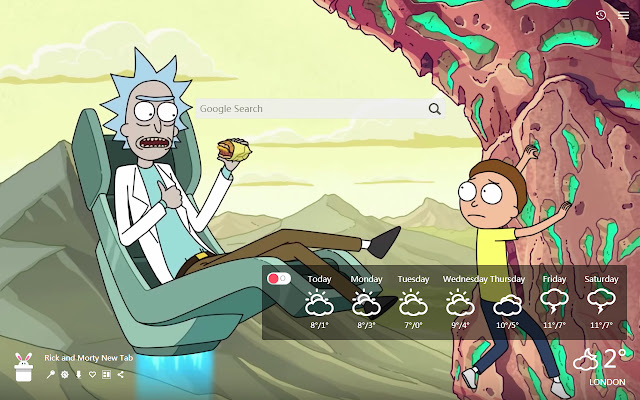 Rick and Morty Naujas skirtukas, "Customized Wallpapers HD"