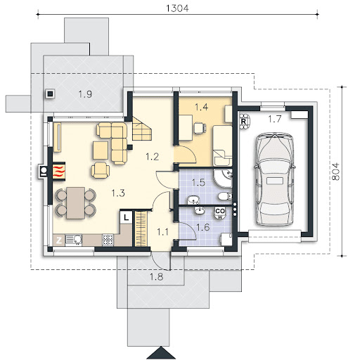 Loreto DCP304 - Rzut parteru