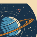 Retro Space Travel Poster