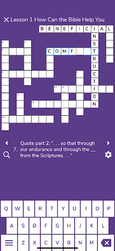 Screenshot JW Crossword