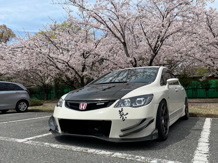 シビックタイプRの桜コラボ・サクラと愛車・ドライブに関するカスタム事例の投稿画像2枚目