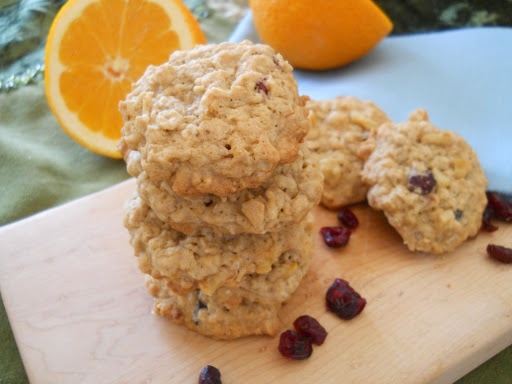 These Cranberry, Orange and Walnut Oatmeal cookies are easy and festive.