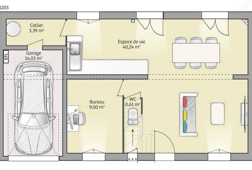  Vente Terrain + Maison - Terrain : 985m² - Maison : 90m² à Bornel (60540) 