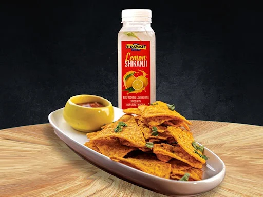 Nachos with Salsa + Shikanji