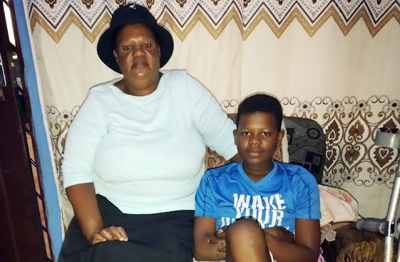 Siboniso Hleza and his mother Gcibelo Hleza.