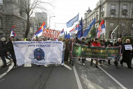 Sutra u Beogradu novi protest Policijskog sindikata i Vojnog sindikata Srbije