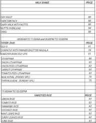 Sri Sai Veg Hotel menu 2