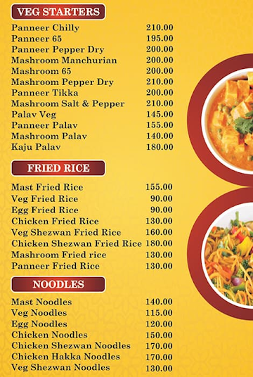 Mast Chicken Biryani House Family Restaurant menu 