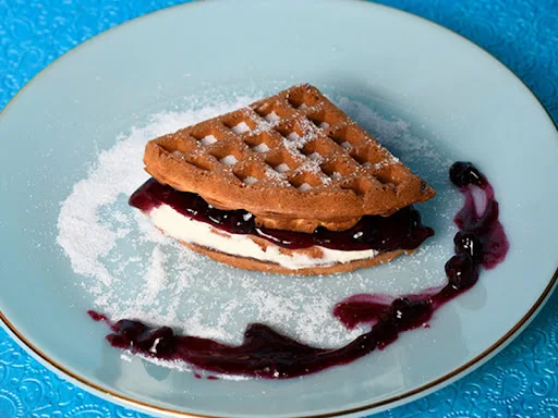 Blueberry Cream Cheese Classic Base Waffle Sandwich