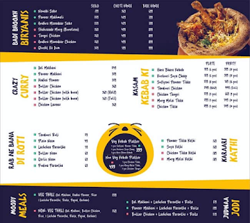 Tandoori Tantrums menu 