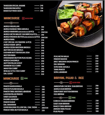 Nefer Kitchens menu 