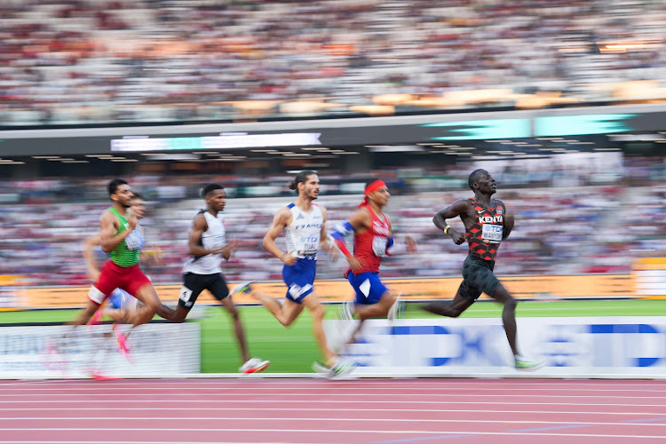 Emmanuel Wanyonyi competes in the men’s 800m Heat at the World Championships in Budapest, Hungary, on August 22