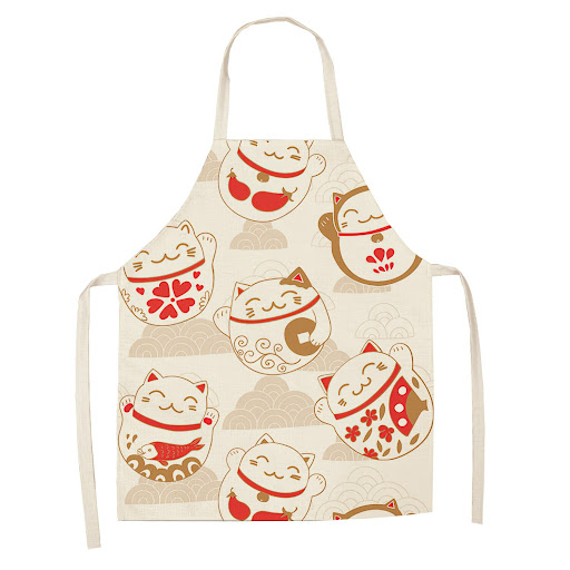 Title 7, Cartoon Cat Digital Printing Sleeveless Apron p...