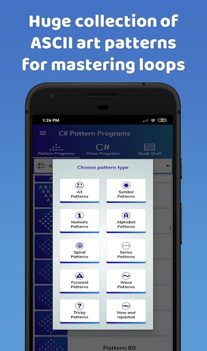 Screenshot C# Pattern Programs