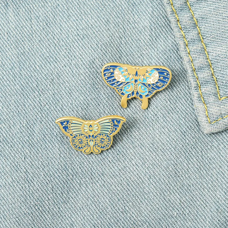 Spilla a Farfalla Blu in Lega Metallica, Gioiello con Personalità per un Tocco Unico ed Elegante al Tuo Outfit Quotidiano