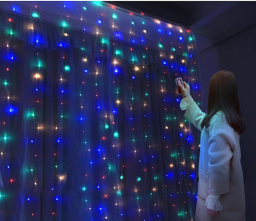 Title 3, Remote Control Copper Wire Light Curtain String...