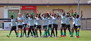 Banyana Banyana players train at the Santa Clara University in California.