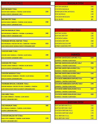 Poonam Hotel menu 2