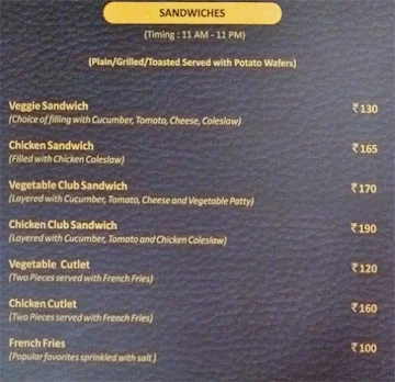 The Mint Leaf Restaurant - Hotel Shiva Residency menu 