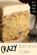 Crazy Banana Cake with Cream Cheese Icing was pinched from <a href="http://happyhooligans.ca/best-ever-banana-cake-with-cream-cheese-icing/" target="_blank">happyhooligans.ca.</a>