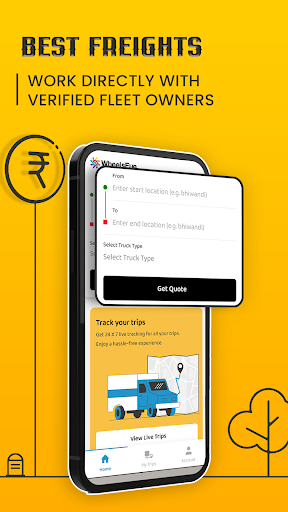 Screenshot WheelsEye Truck Booking App