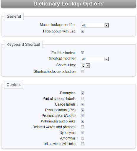 Dictionary Lookup