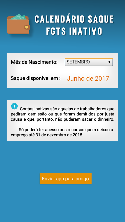Calendário FGTS INATIVO - 2017 Screen 3