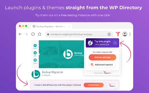 TasteWP: Free WordPress Instances