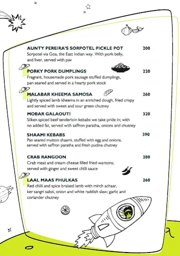 Monkey Bar menu 