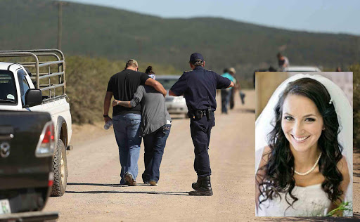 SHOCK DISCOVERY: Toni Inggs is comforted after her sister Jayde Panayiotou’s body was found. Panayiotou was last seen at her residential complex. She was about to be picked up by a colleague at the school where she taught. INSET: Jayde Panayiotou, 28 Picture: EUGENE COETZEE