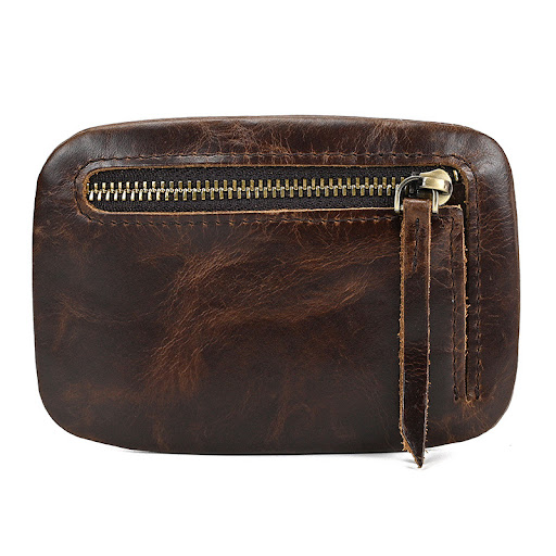 Title 10, Retro Crazy Horse Leather Coin Purse With Key R...