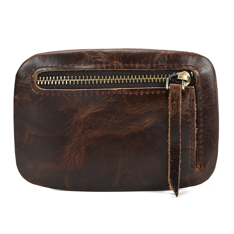 Title 10, Monedero Retro de Cuero Crazy Horse con Llavero...