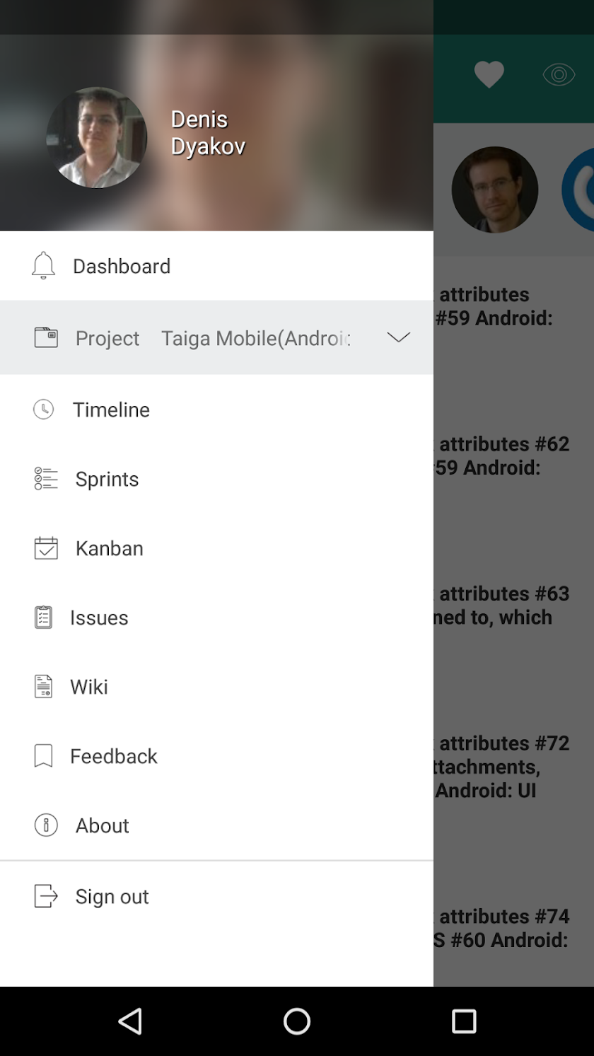 TaigaApp Screen 2